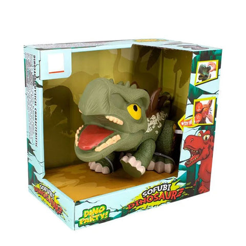 Figurine dinosaure Stégosaurus avec son