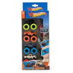 HOTWHEELS - 4 voiturettes en métal avec mini lanceur