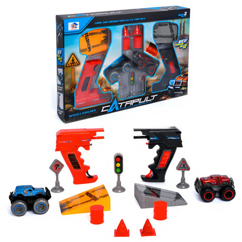 HOTWHEELS - Pack 2 pistolets lanceurs avec 2 voitures