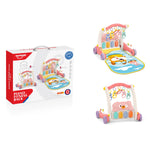 HUANGER - 2 en 1 tapis d'éveil et  trotteur Rose