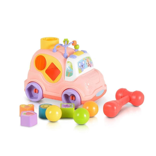 HUANGER - Voiture de tri musicale rose
