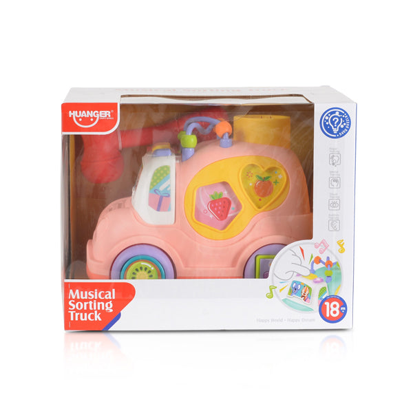 HUANGER - Voiture de tri musicale rose