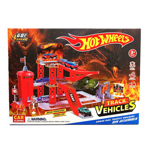 HotWheels - Parking avec 3 voiturettes