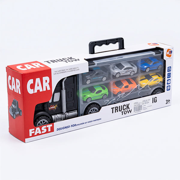 Hotwheels - Camion avec 6 miniatures