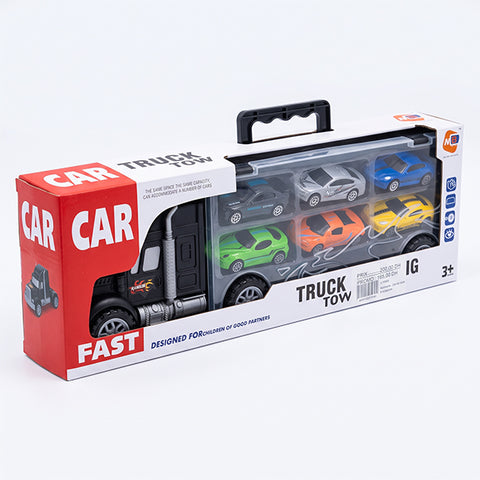 Hotwheels - Camion avec 6 miniatures