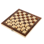 Jeu d’échecs en bois 3 en 1
