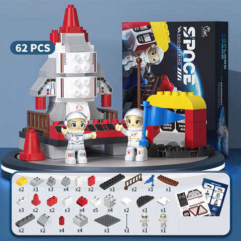Jeu de bloc d’ingénierie spatiale 62 pcs