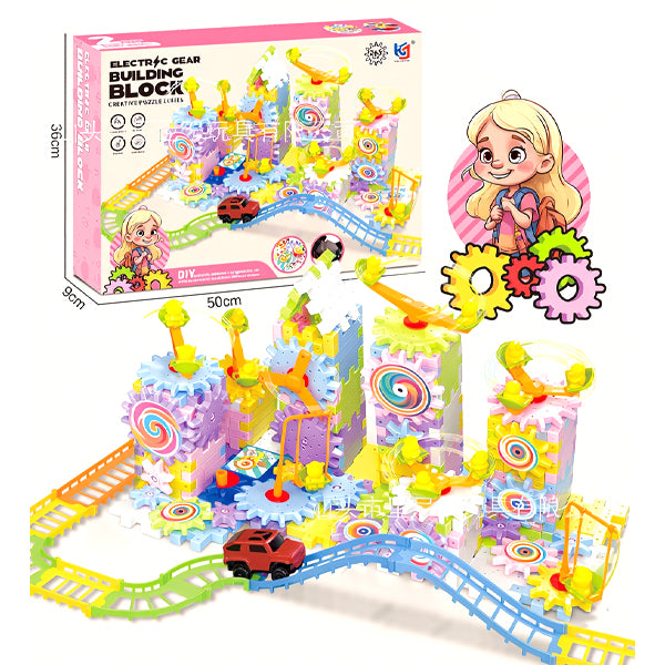 Jeu de construction à engrenages avec circuit 263 pcs