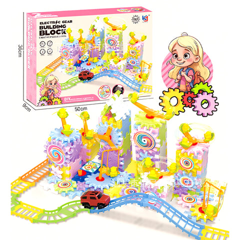 Jeu de construction à engrenages avec circuit 263 pcs