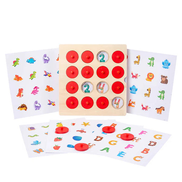 Jeu de mémoire en bois