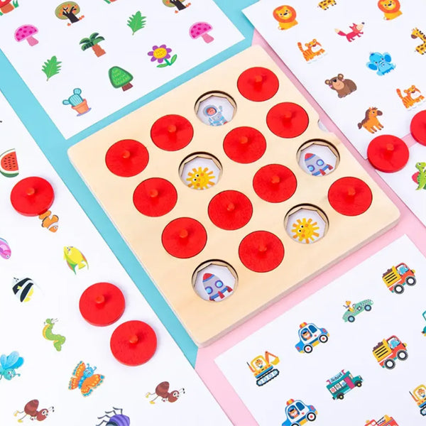 Jeu de mémoire en bois