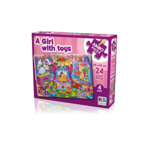 Jumbo - Puzzle A Girl With Toys 24 pièces géantes