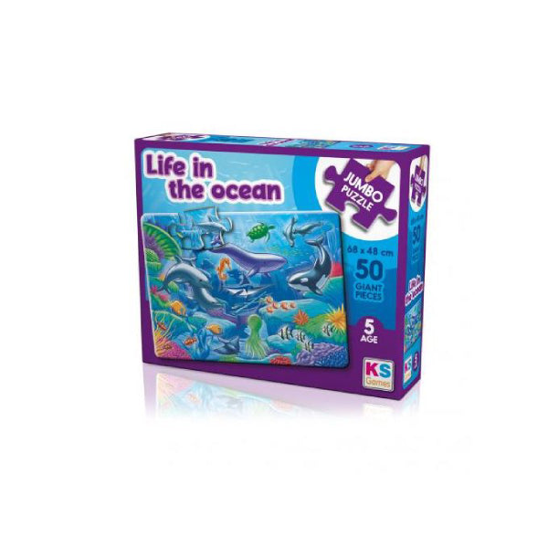 Jumbo - Puzzle Life In The Ocean 50 pièces géantes  mon jouet