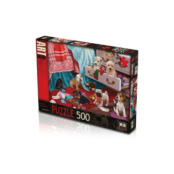 KS - Puzzle Puppies in the Bedroom 500 pcs
