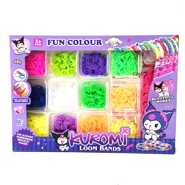 Kit d’élastiques Loom colorés Kuromi