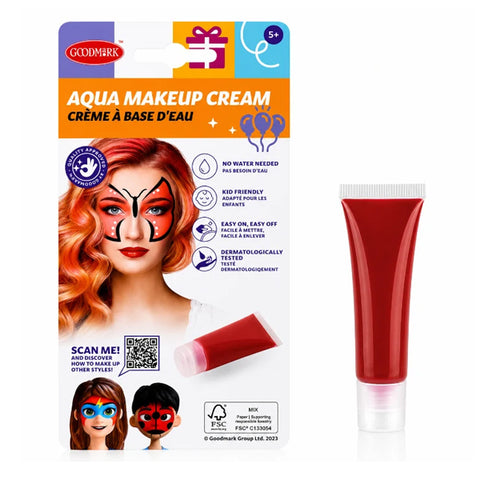 Maquillage à l'eau rouge