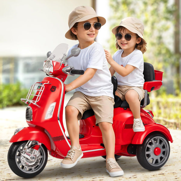 Mybebe - Moto à batterie Vespa 2 places 12V