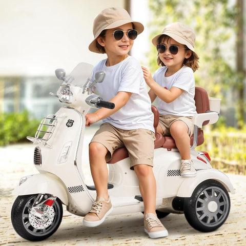 Mybebe - Moto à batterie Vespa 2 places 12V
