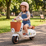 Mybebe - Moto à batterie Vespa avec panier 12V