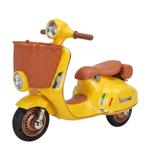 Mybebe - Moto à batterie Vespa avec panier 12V