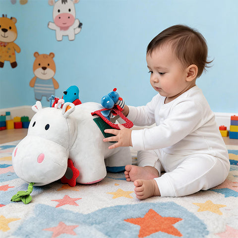 OXYBUL - Peluche d'activités Axel l'hippo