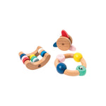 OXYBUL - Set de 3 hochets en bois