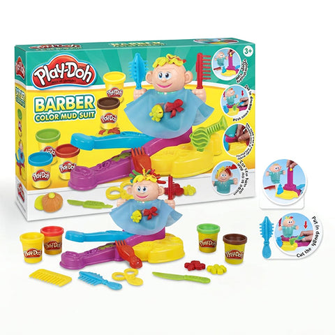 PLAY-DOH - Pâte à modeler coiffeur 5 pots