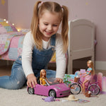 Anlily - Pack 2 Poupées avec voiture et vélo