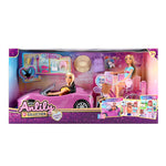Anlily - Pack 2 Poupées avec voiture et vélo