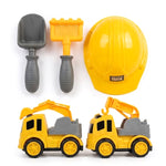 Pack 2 camions de chantier avec casque