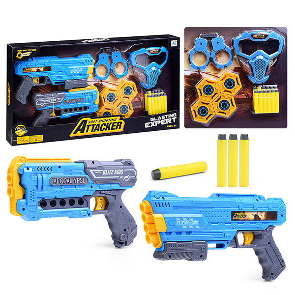 Pack 2 pistolets Attacker avec casque