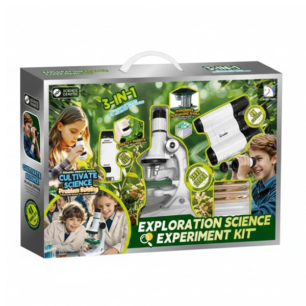 Pack 3 en 1 microscope avec jumelles