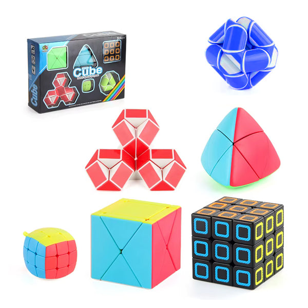 Pack 6 cubes rubic formes