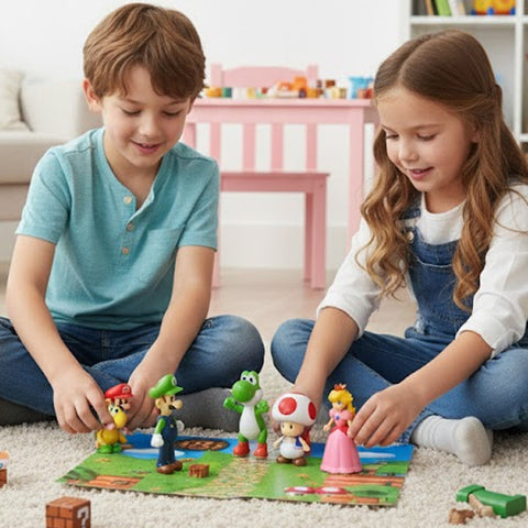 Pack 6 figurines Super Mario