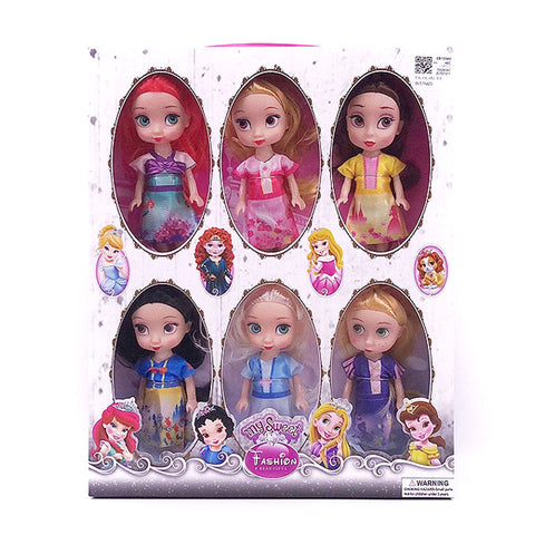Pack 6 figurines princesses