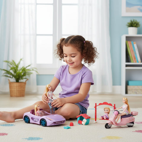 Pack de 2 poupées et leur petite sœur