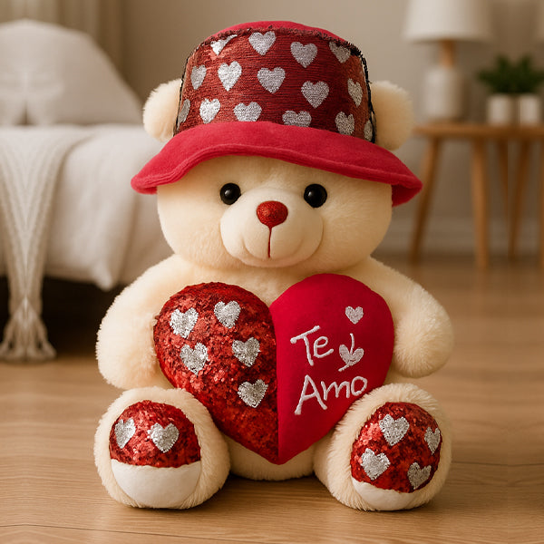 Peluche Ours 50 cm avec cœur Te Amo