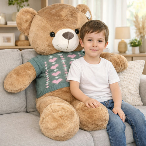 Peluche ours ( Tricot gris )