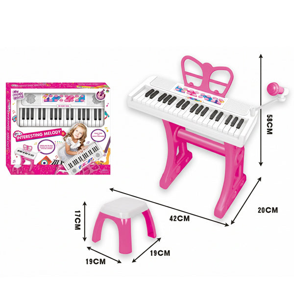 Piano rose melody avec tabouret 37 touches
