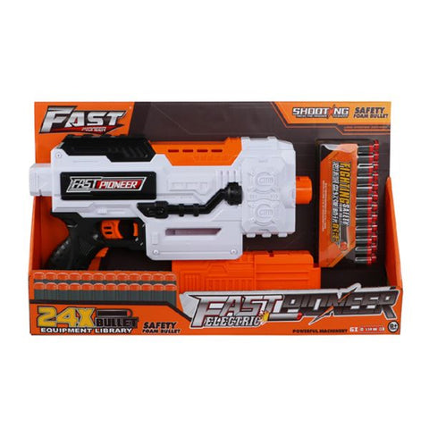 Pistolet Fast Pioneer avec 24 fléchettes 35 cm