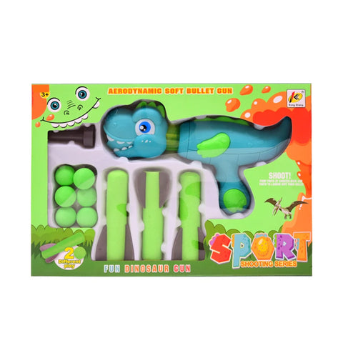Pistolet dinosaure avec fléchettes et balles