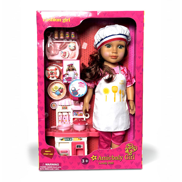 Poupée Amicbaby avec sa cuisine