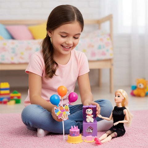 Poupée Hayley avec gâteau d'anniversaire