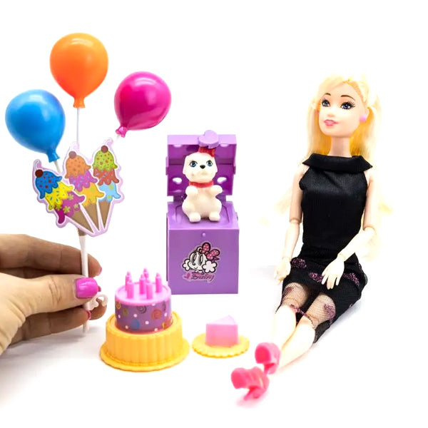 Poupée Hayley avec gâteau d'anniversaire