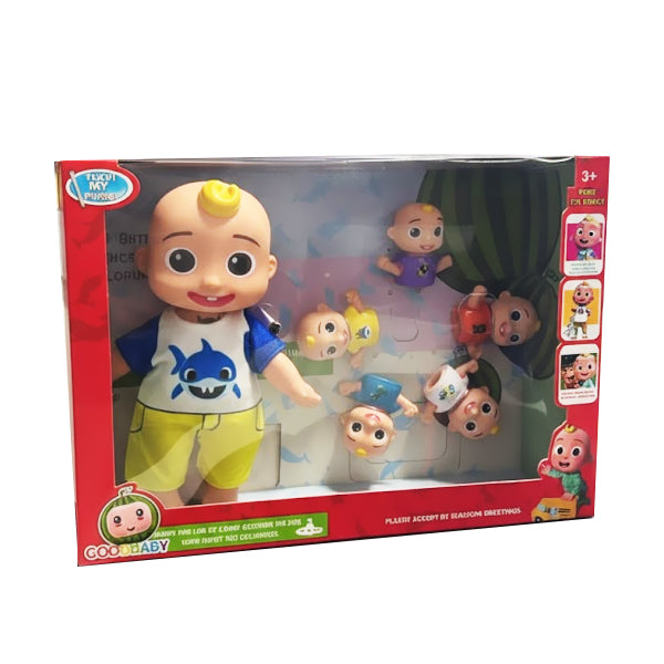 Poupon Cocomelon avec 5 figurines à doigt