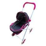 Poussette pour poupée rose