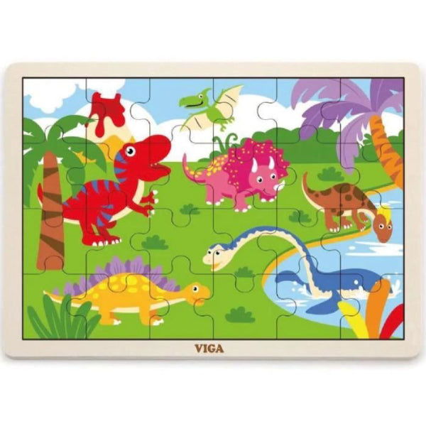 Puzzle en bois - Dinosaures 24 pièces