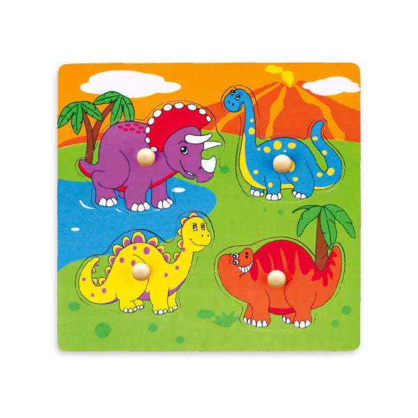 Puzzle en bois - Dinosaures 4 pièces
