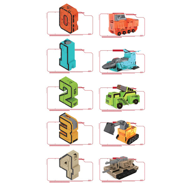 Robot transformable numérique 4 pcs