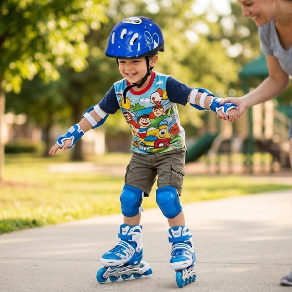 Rollers avec casque et sac